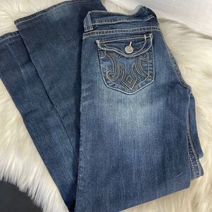 MEK Denim Madiera Wide Leg Jeans Sz 26 X 34